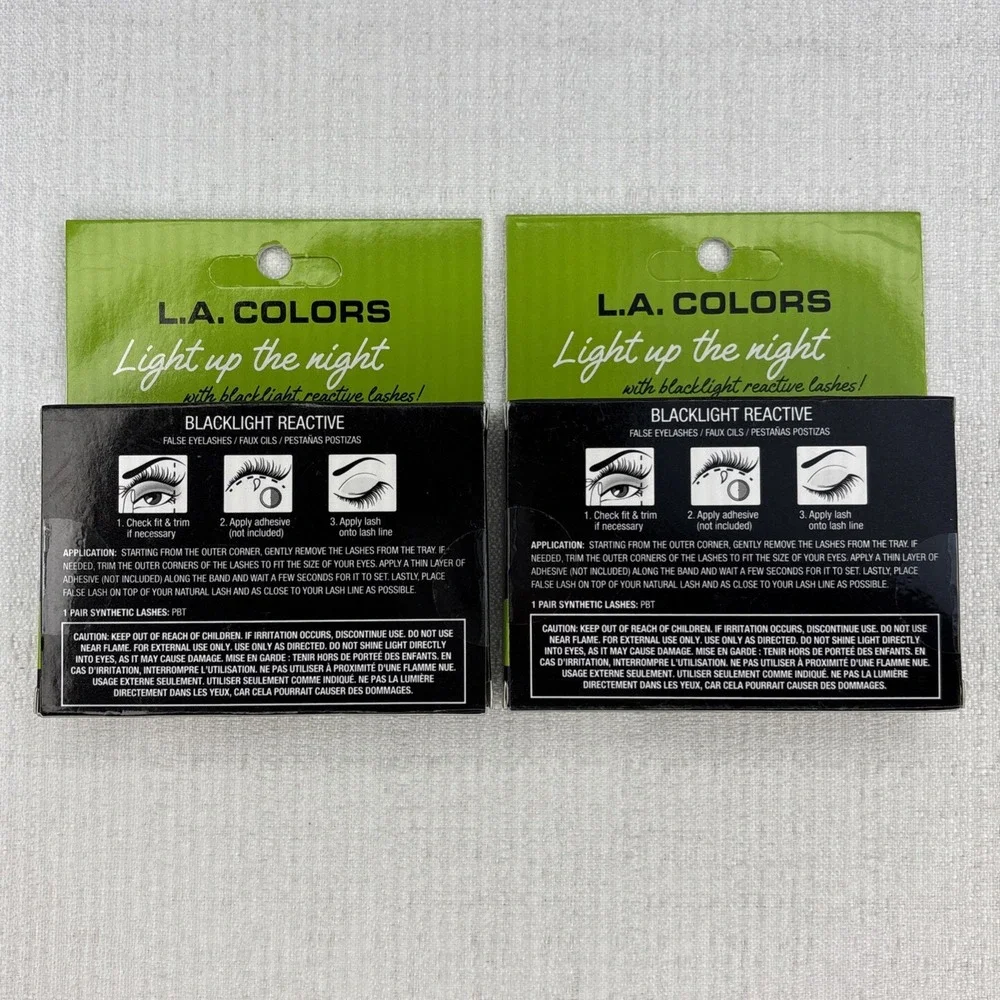 LA COLORS Glow Lashes - GLOW IN BLACKLIGHT LIMITED EDITION 